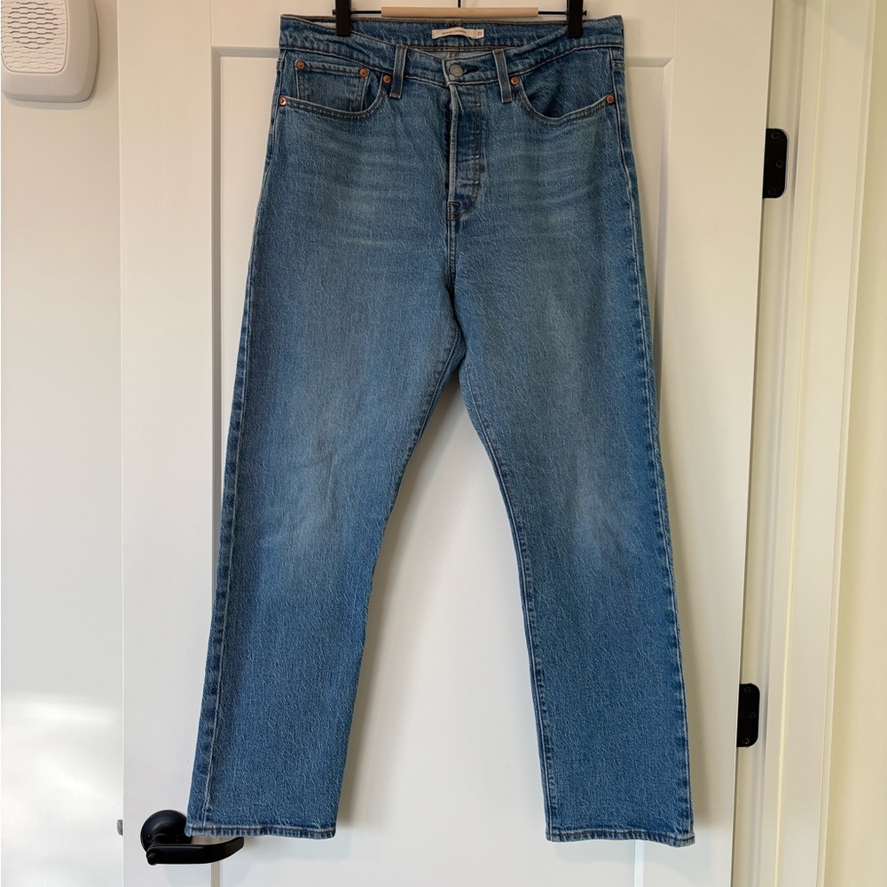 Levi's Wedgie Straight Leg Blue Jeans